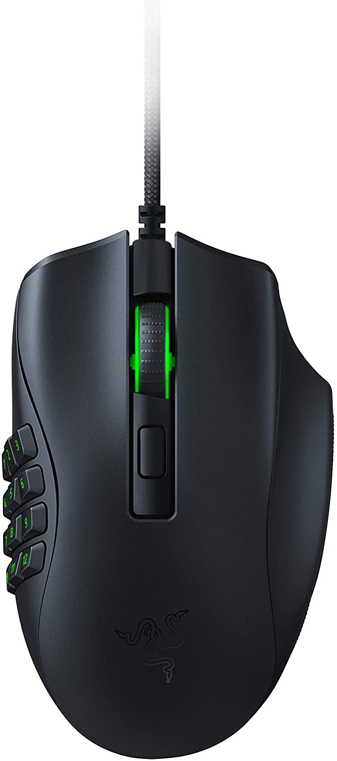 Razer Naga Pro Wireless Gaming Mouse: Interchangeable Side Plate w/ 2, 6, 12 Button Configurations - Focus+ 20K DPI Optical Sensor - Fastest Gaming Mouse Switch - Chroma RGB Lighting