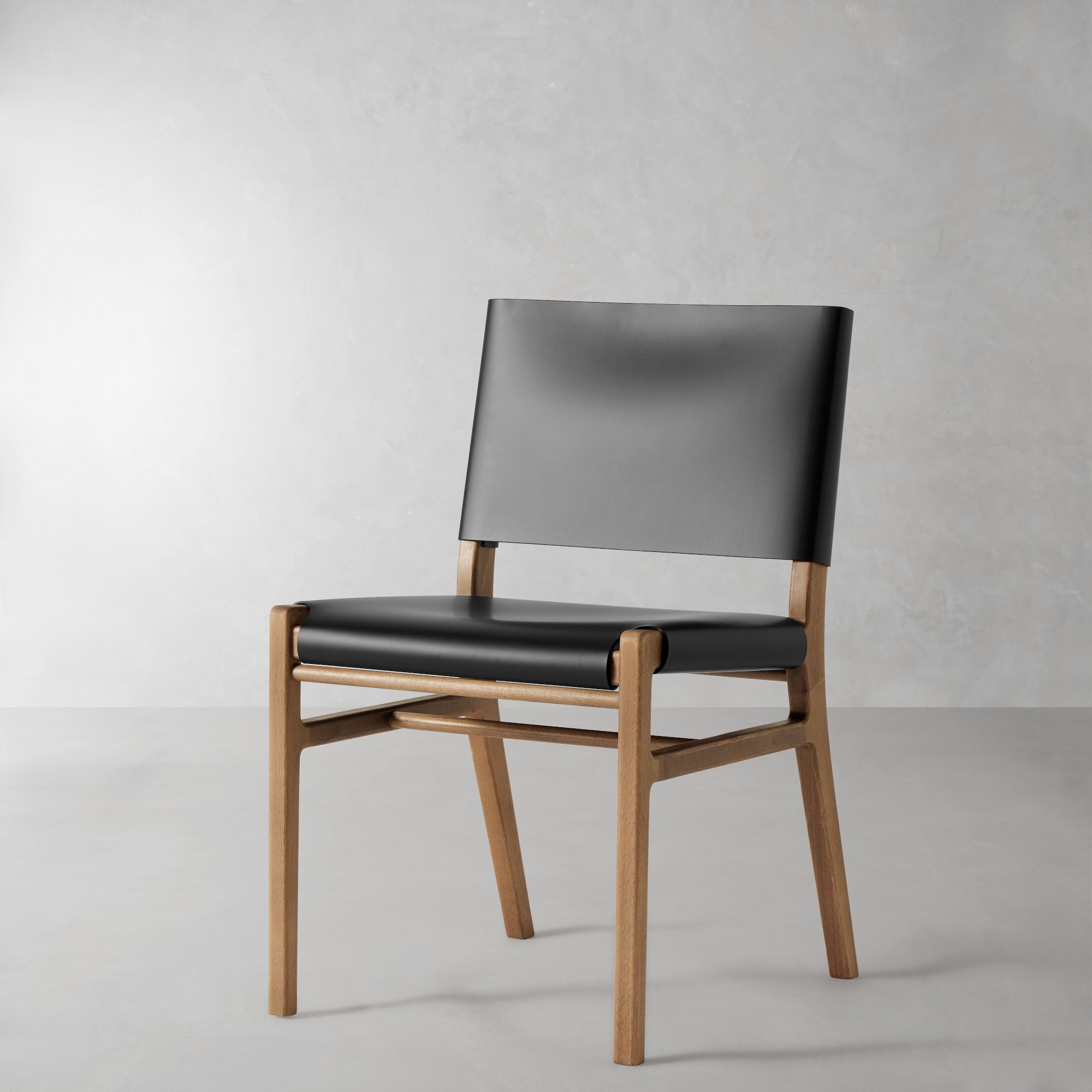 Stratton Leather Slung Side Chair