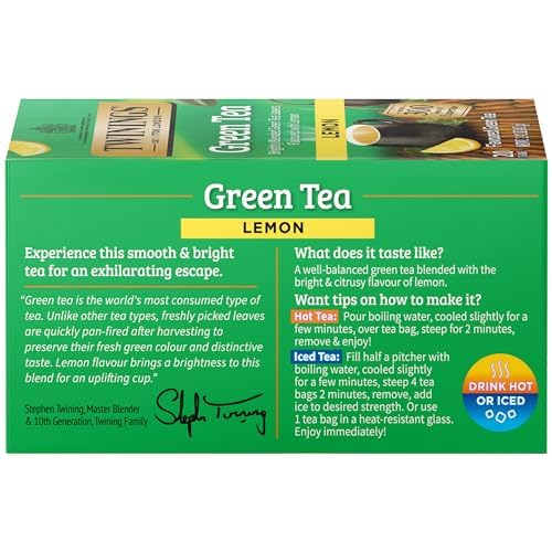 Twinings English Breakfast Black Tea Individually Wrapped Bags, 100 Count (Pack of 1), Smooth, Flavourful, and Robust, Caffeinated, Enjoy Hot or Iced | Packaging May Vary