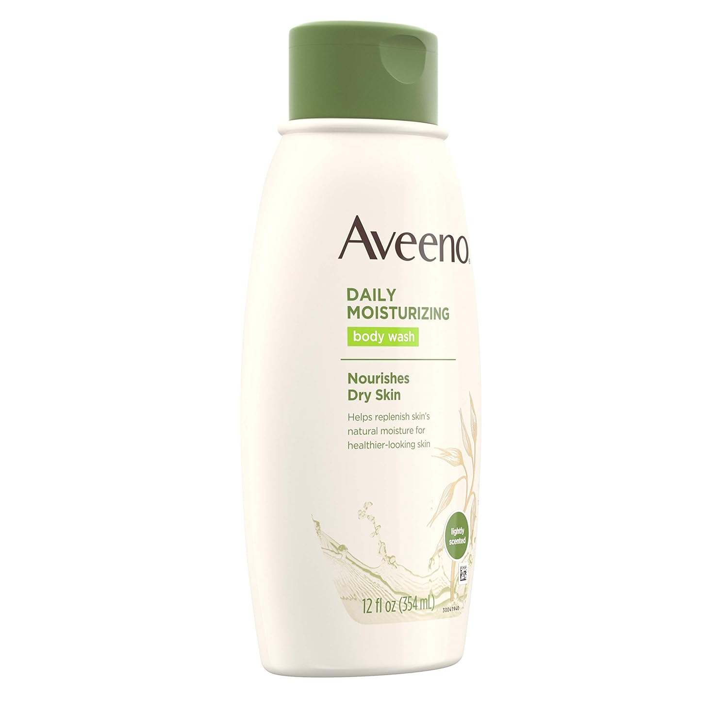 Aveeno Daily Moisturizing Body Wash, Body Wash for Dry Skin with Soothing Oat, Creamy Shower Cleanser, Gentle, Soap-Free and Dye-Free, Lightly Scented Body Wash, 33 FL OZ