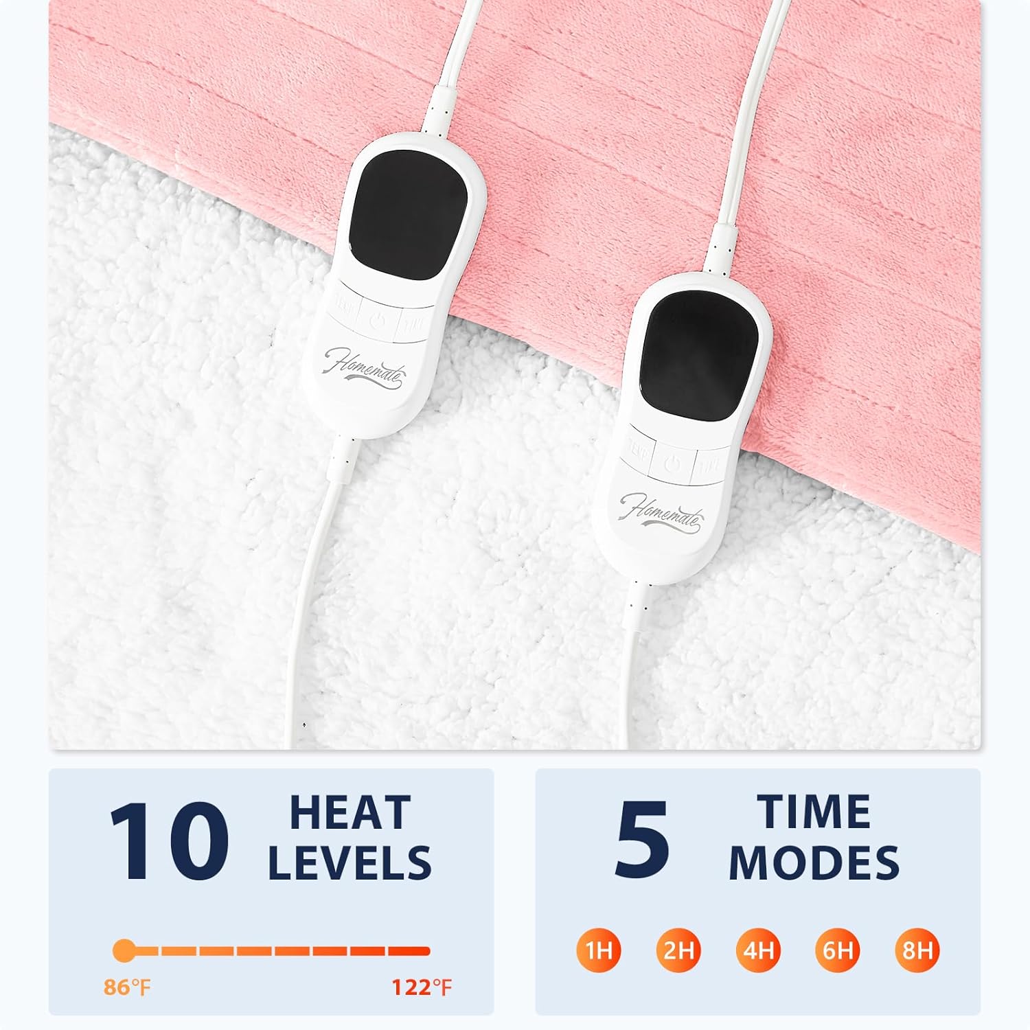 Homemate Heated Blanket Electric Throw - 50