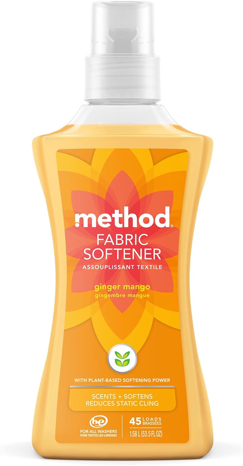Method Fabric Softener; Ginger Mango; 53.5 Ounces; 45 Loads; 1 pack; Packaging May Vary