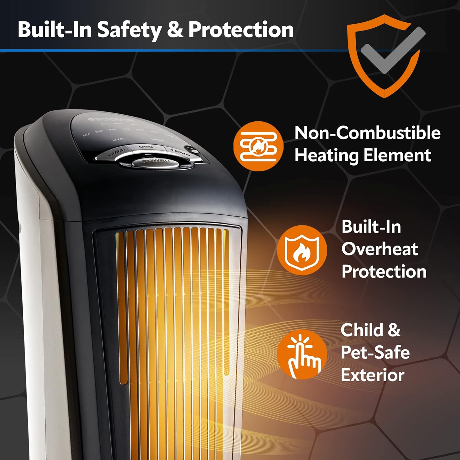 Lasko Oscillating Digital Ceramic Tower Heater for Home with Adjustable Thermostat, Timer and Remote Control, 23 Inches, 1500W, Silver, 755320, 8.5″L x 7.25″W x 23″H, Silver