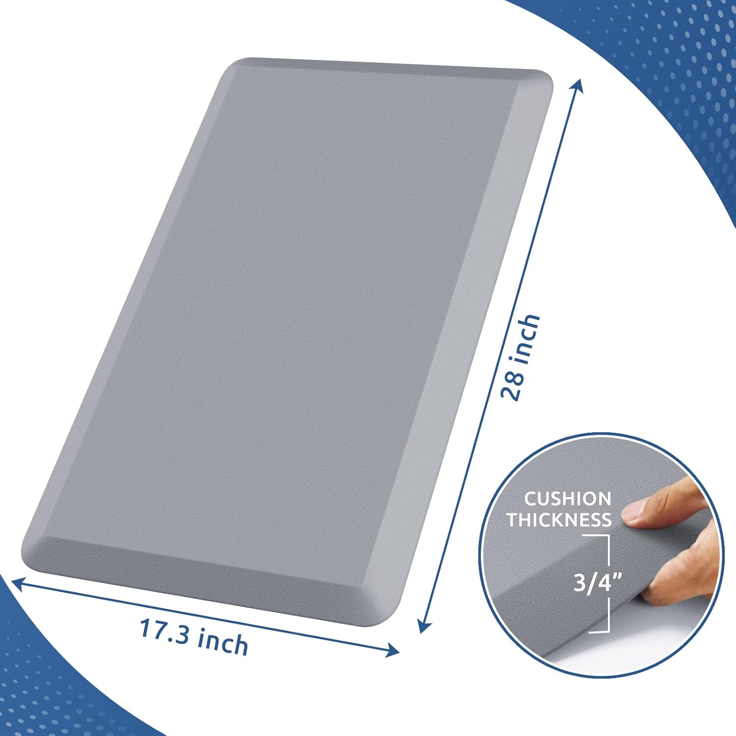 KitchenClouds Kitchen Mat Cushioned Anti Fatigue Rug 17.3