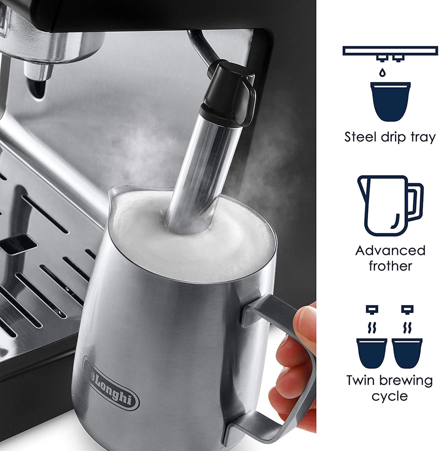 De'Longhi Bar Pump Espresso and Cappuccino Machine, 15