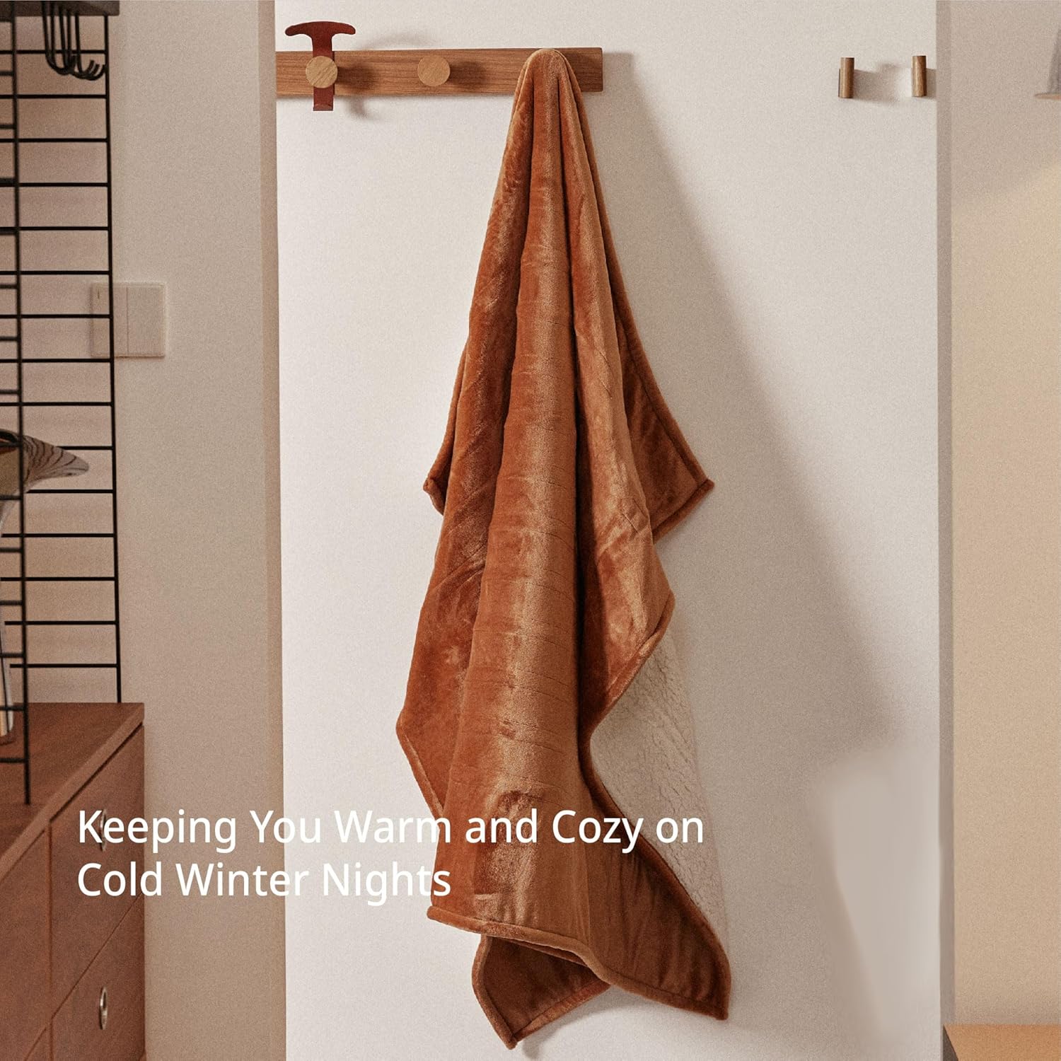 GOTCOZY Heated Blanket Electric Throw 50''X60''- Soft Silky Plush Electric Blanket with 4 Heating Level & 3 Hour Auto Off Heating Blanket, ETL Certified Machine Washable (Rose Dust)