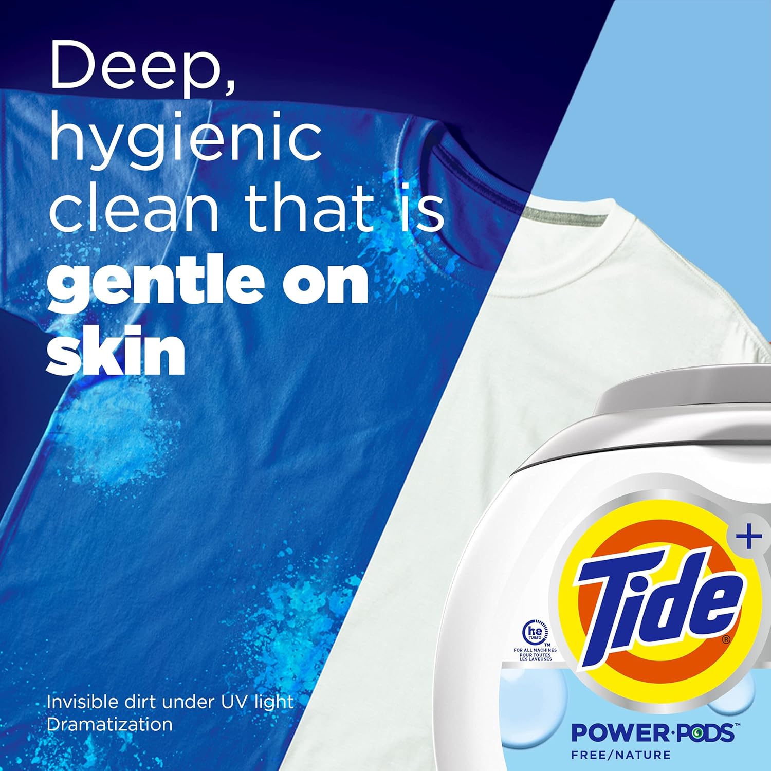 Tide Hygienic Clean Heavy 10x Duty Power PODS Laundry Detergent Pacs For Visible and Invisible Dirt, Spring Meadow Scent, 45 Count