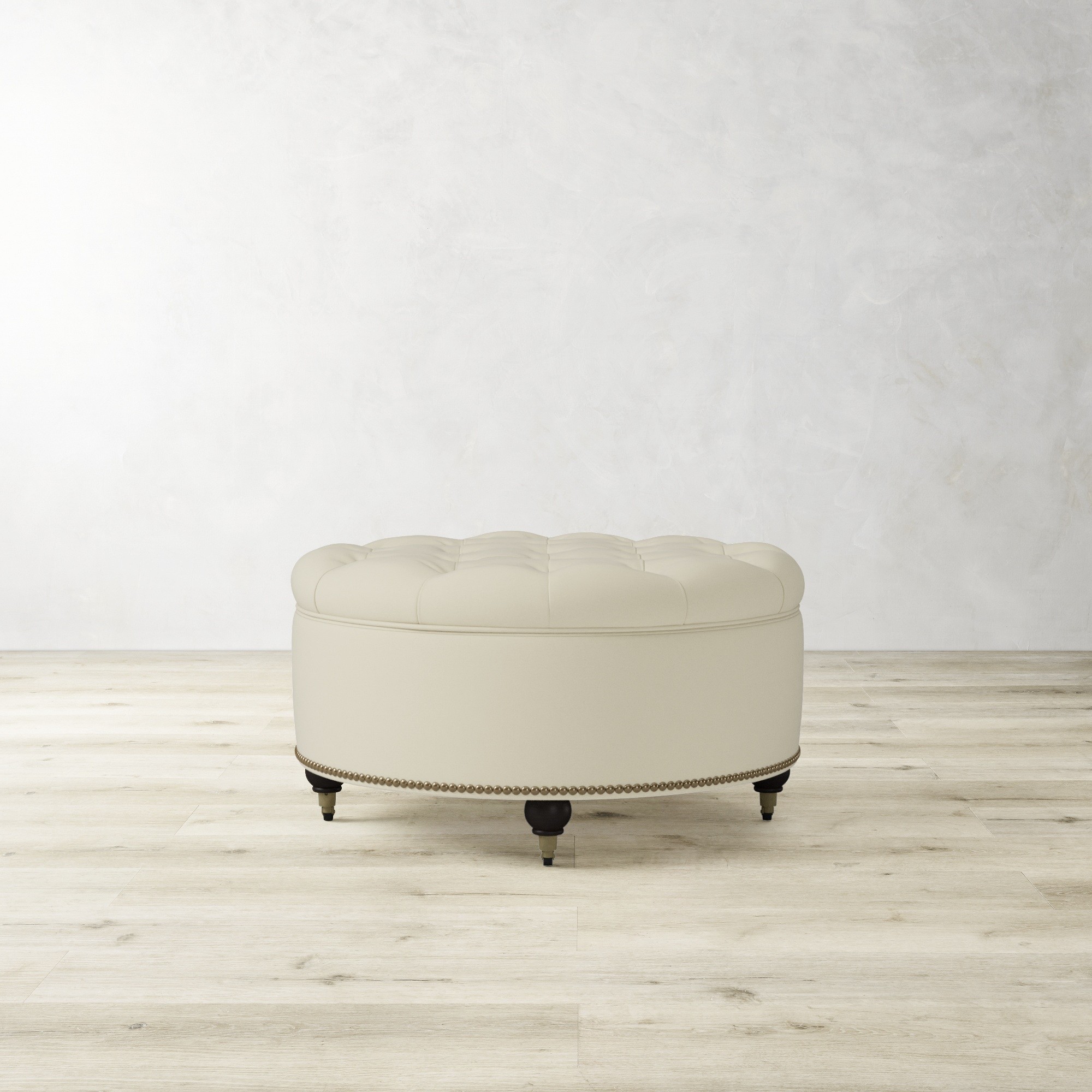 Soho Tufted Round Storage Ottoman (36