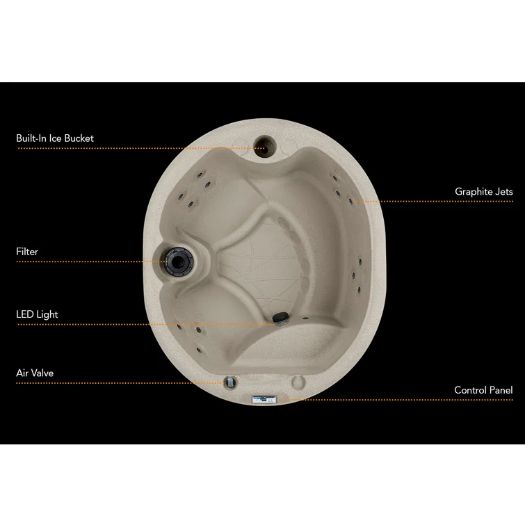 🔥Lifesmart Plug & Play Hot Tub for 4 – 13 Hydrotherapy Jets, Oval Shape, Easy Setup, Ideal for Outdoor Soaking & Stress Relief