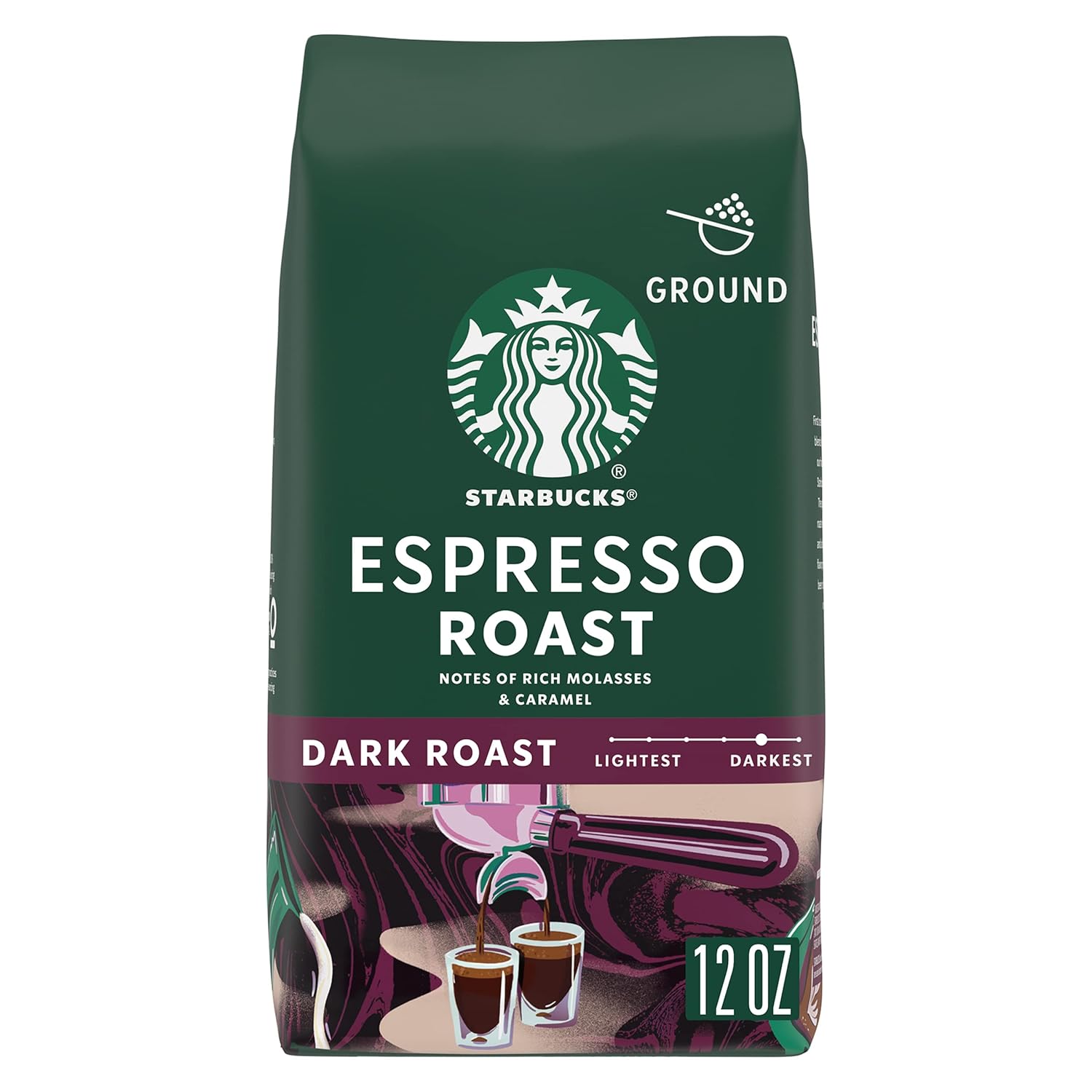 Starbucks Ground Coffee, Dark Roast Coffee, Caffè Verona, 100% Arabica, 1 bag (28 oz)