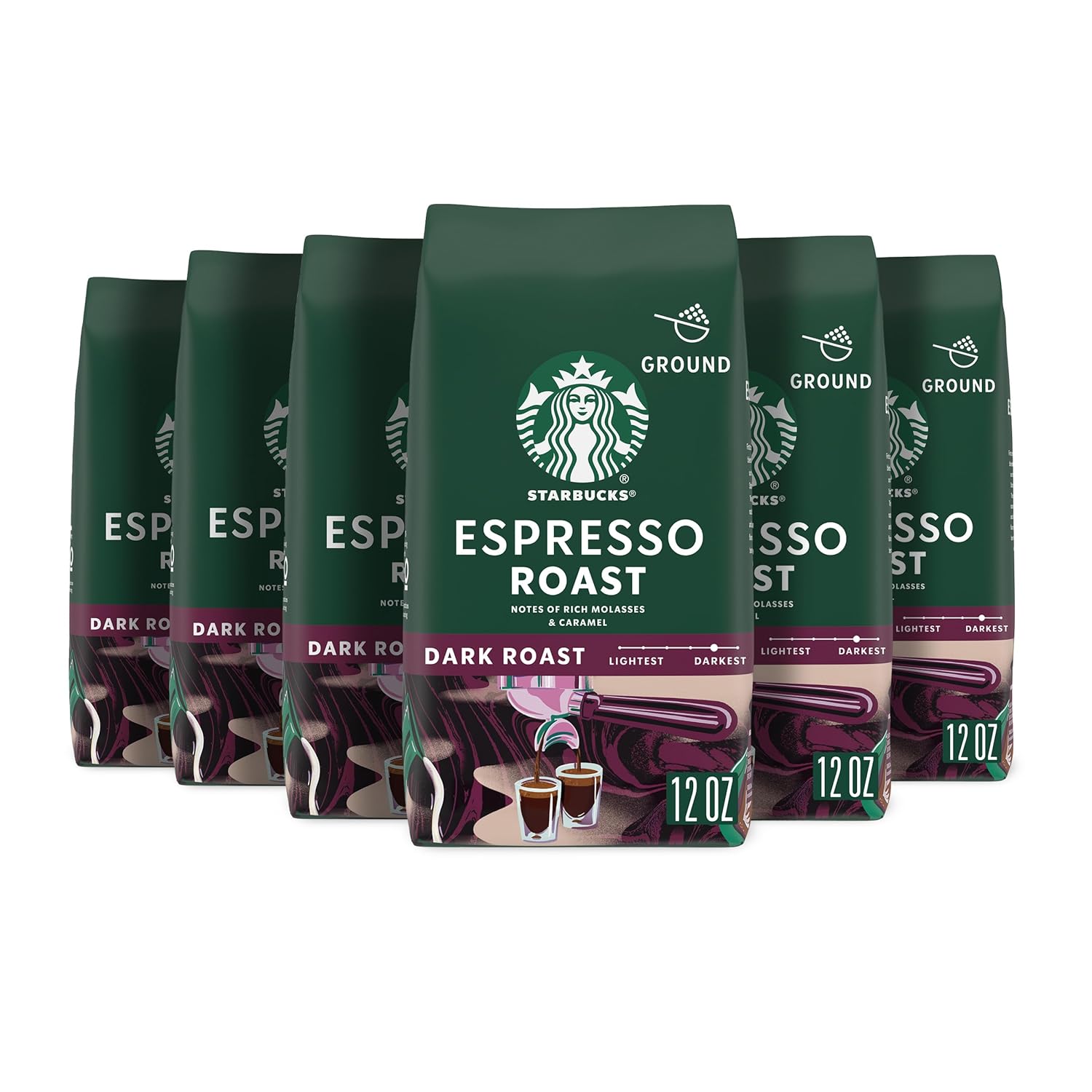 Starbucks Ground Coffee, Dark Roast Coffee, Caffè Verona, 100% Arabica, 1 bag (28 oz)