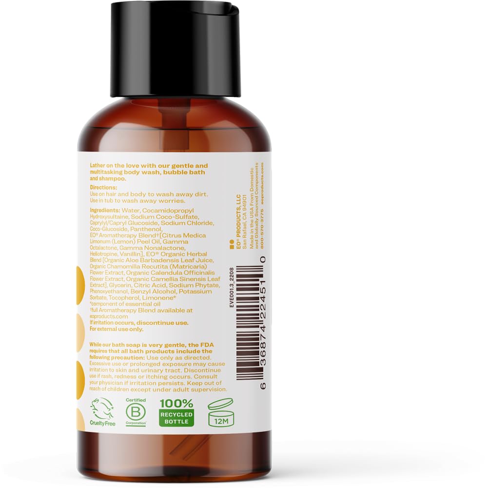 Everyone 3-in-1 Soap, Body Wash, Bubble Bath, Shampoo, 32 Ounce (Pack of 2), Lavender and Aloe, Coconut Cleanser with Organic Plant Extracts and Pure Essential Oils (Packaging May Vary)