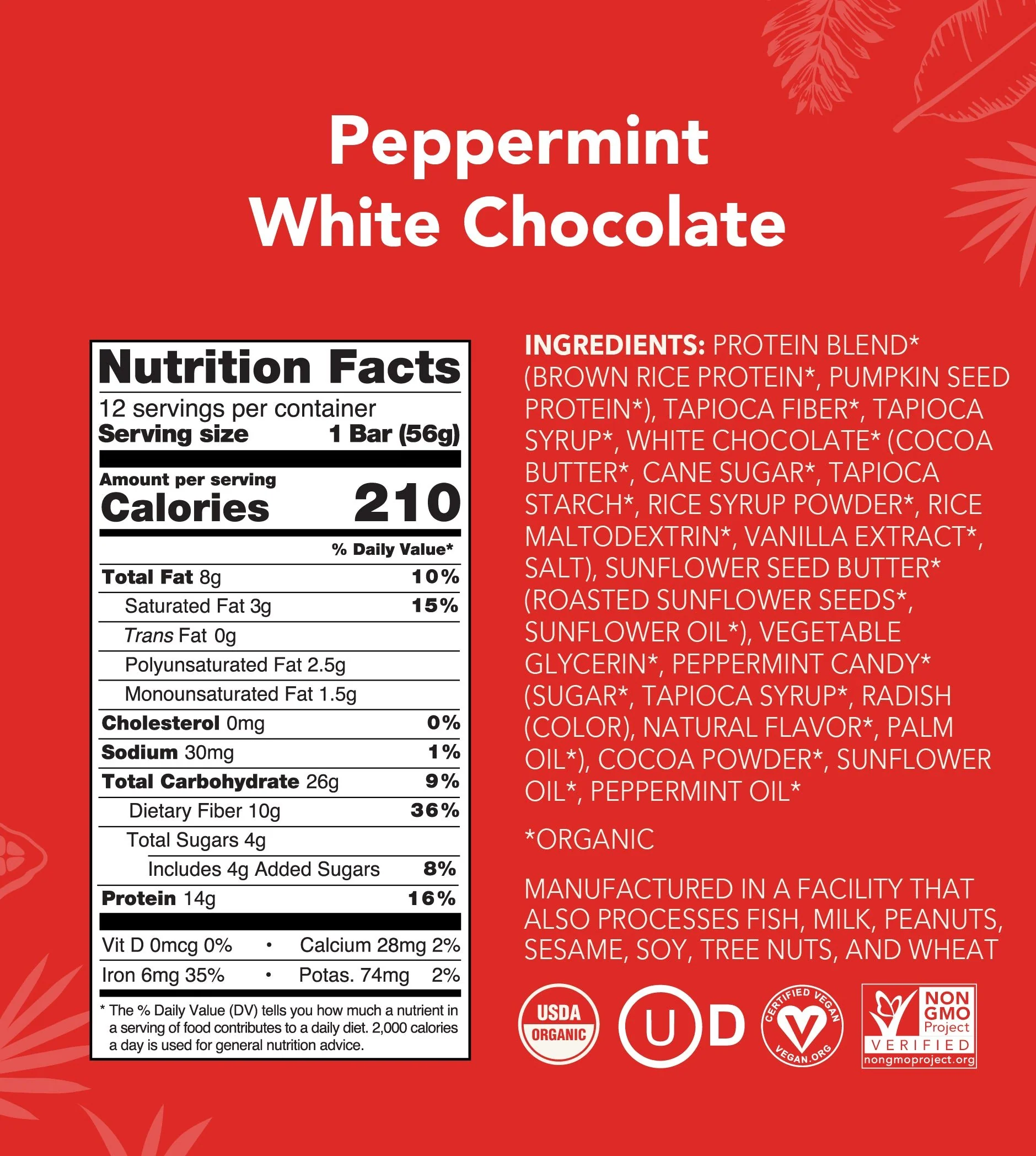 Peppermint White Chocolate Protein Bar