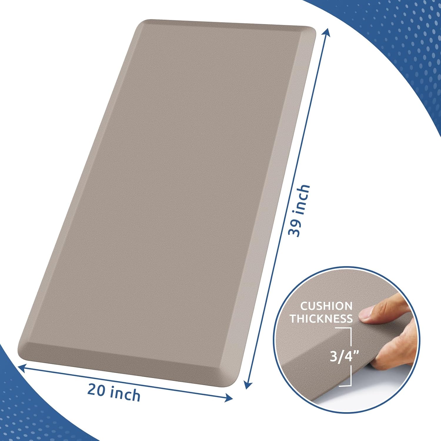 KitchenClouds Kitchen Mat Cushioned Anti Fatigue Rug 17.3