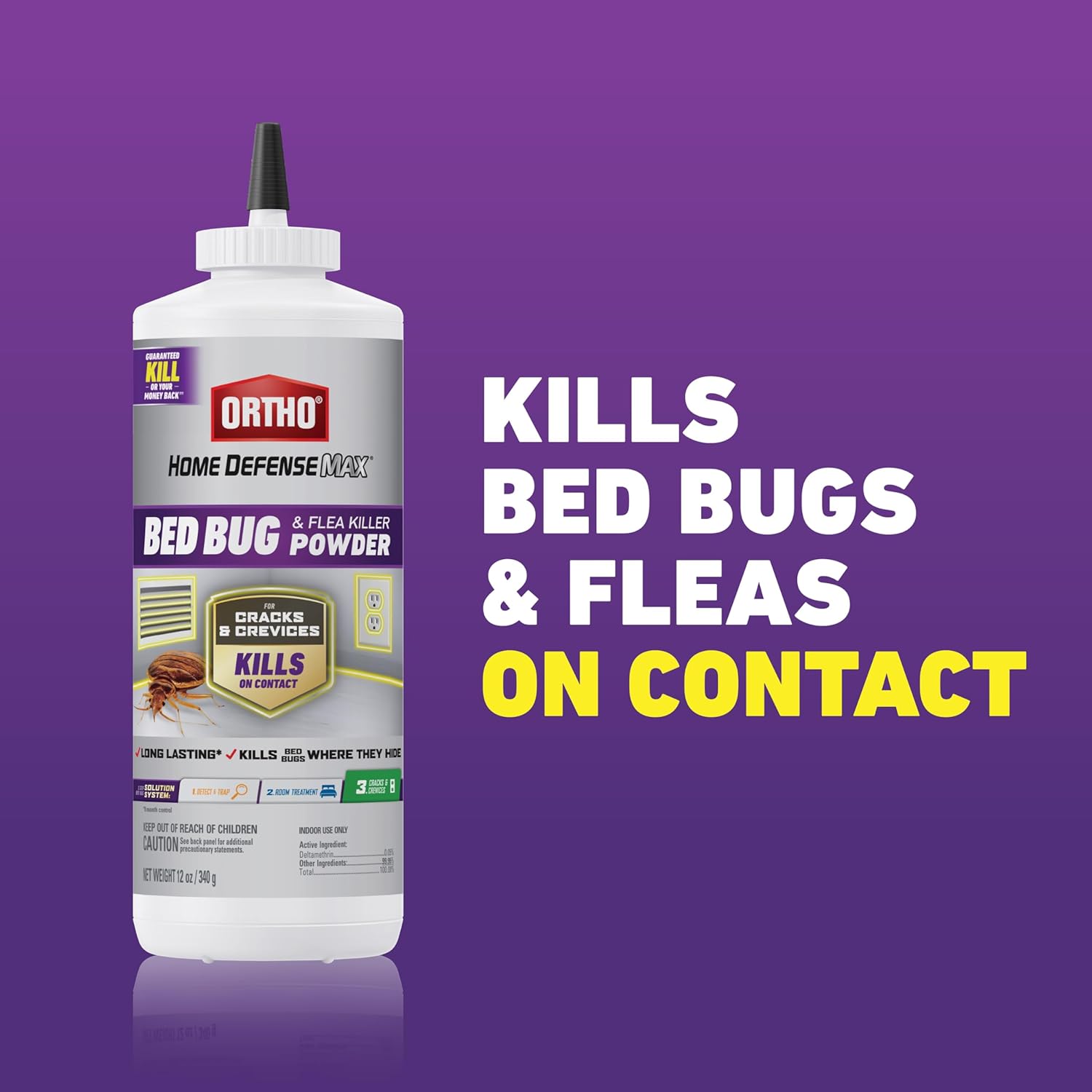Ortho Home Defense Max Bed Bug, Flea and Tick Killer - With Ready-to-Use Comfort Wand, Kills Bed Bugs and Bed Bug Eggs, Bed Bug Spray Also Kills Fleas and Ticks, 1 gal.