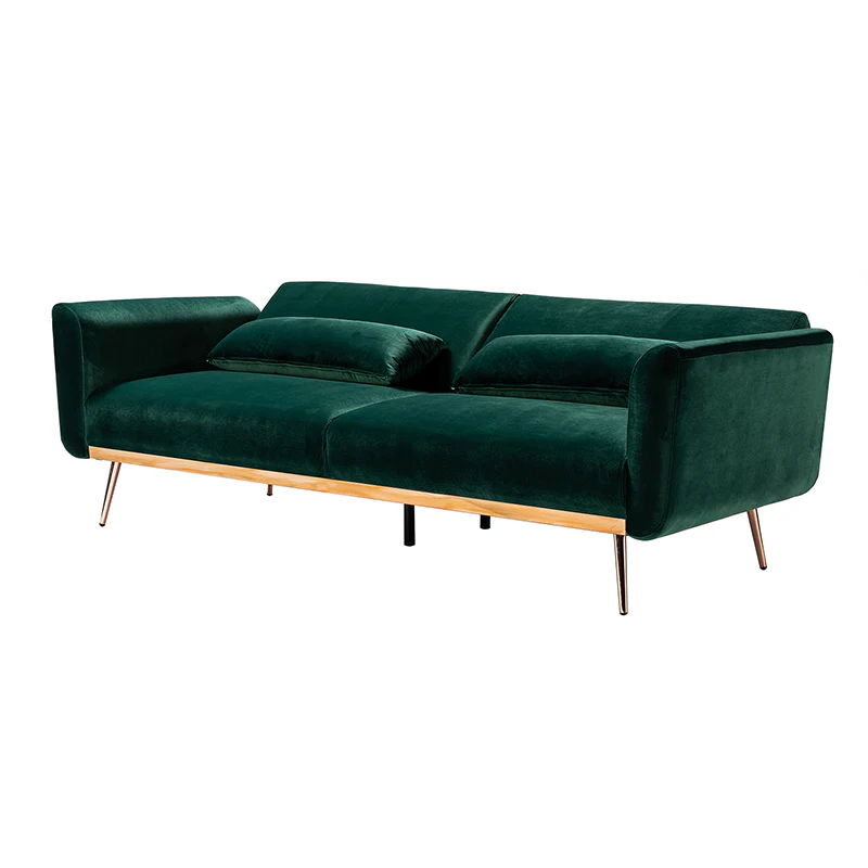 Agnes Retro Style Velvet Sleeper Sofa