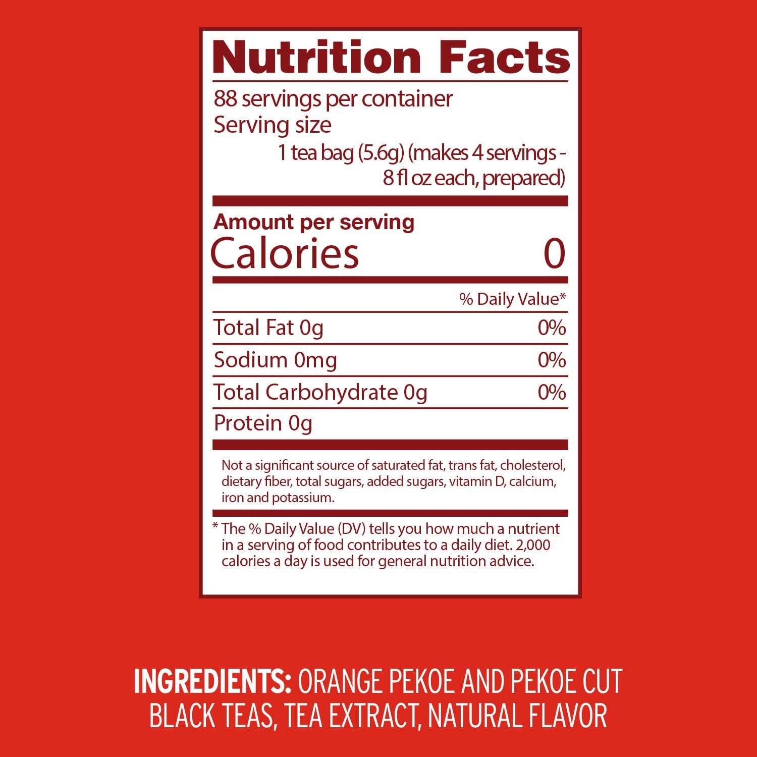 Luzianne Unsweetened Iced Tea Bags, Gallon Size, 24ct Box (Pack of 1)