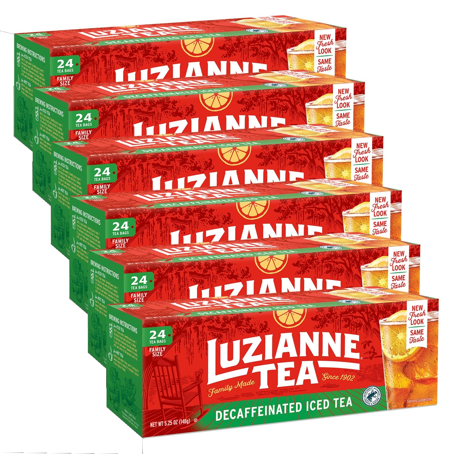 Luzianne Unsweetened Iced Tea Bags, Gallon Size, 24ct Box (Pack of 1)
