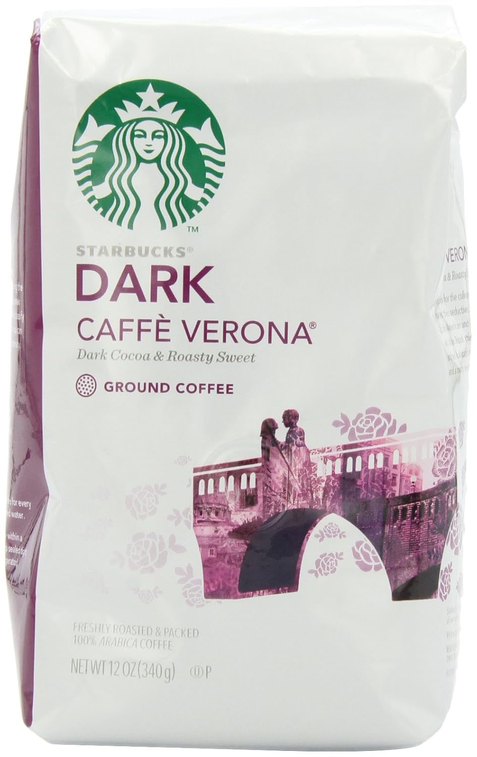 Starbucks Ground Coffee, Dark Roast Coffee, Caffè Verona, 100% Arabica, 1 bag (28 oz)