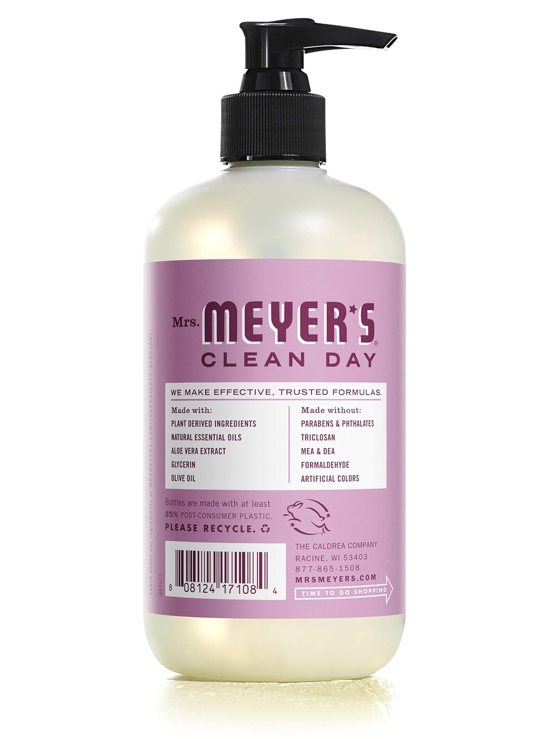 MRS. MEYER'S CLEAN DAY Hand Soap, Made with Essential Oils, Biodegradable Formula, Honeysuckle, 12.5 fl. oz - Pack of 3