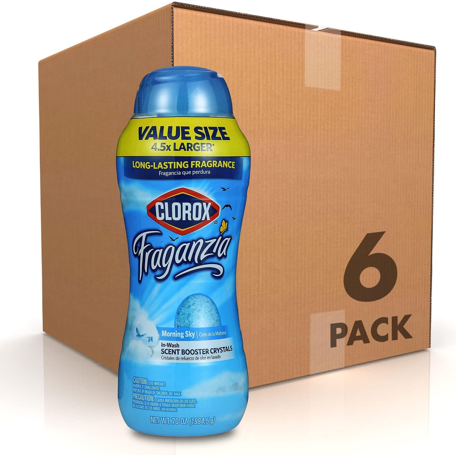 Clorox Fraganzia In-Wash Scent Booster Crystals in Ocean Scent, 18 Oz Twin Pack | Laundry Scent Booster Crystals | In-wash Scent Booster for Fresh Laundry in Ocean Scent 18 Ounce Twin Pack, 36oz