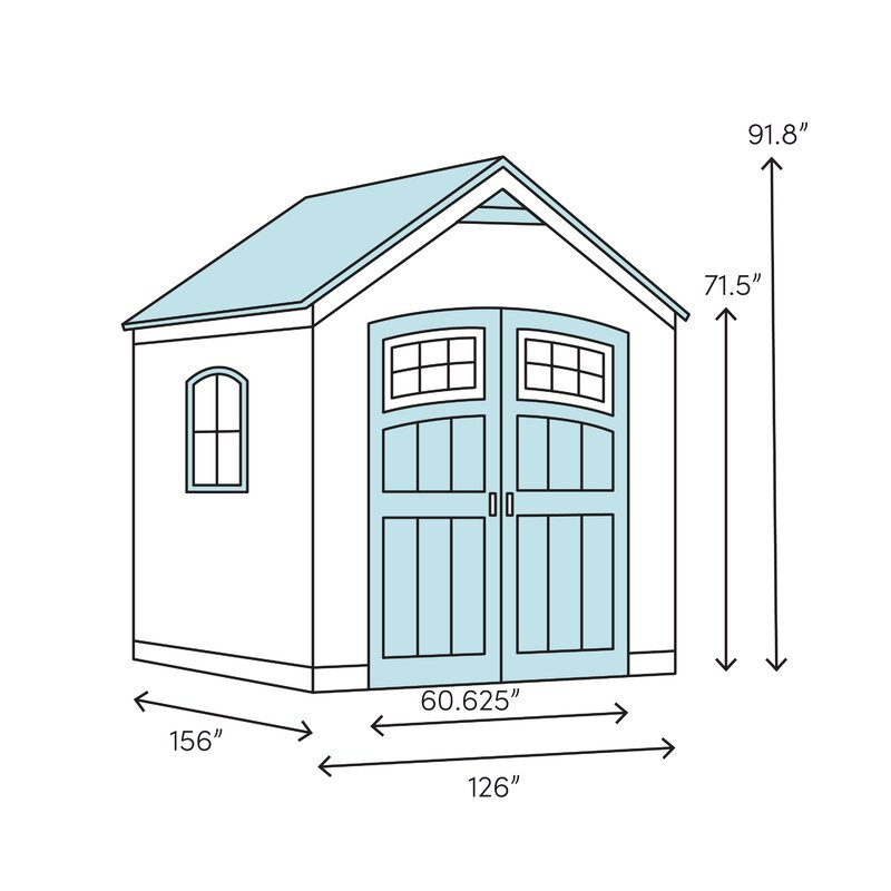 Woodbridge Plus 10.5 ft. W x 13 ft. D Plastic Storage Shed