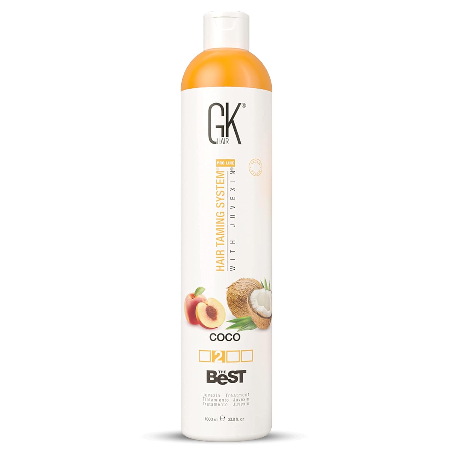 GK HAIR Global Keratin The Best (3.4 Fl Oz/100ml) Smoothing Keratin Hair Treatment - Professional Brazilian Complex Blowout Straightening For Silky Smooth & Frizz Free Hair