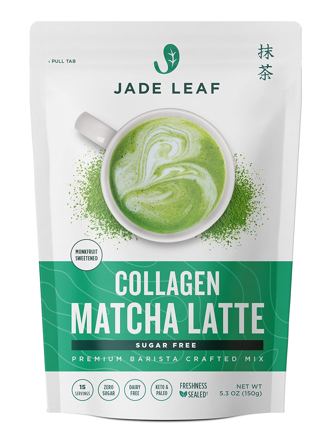 Jade Leaf Matcha Organic Café Style Sweetened Matcha Latte Premium Barista Crafted Mix - Original - Authentically Japanese (5.3 Ounce Pouch)