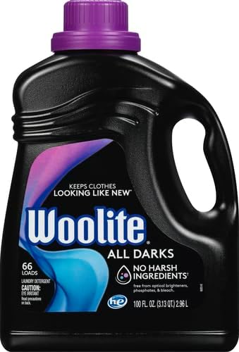 Woolite Darks Defense Liquid Laundry Detergent, Woolite Dark, Laundry Detergent, 66 Loads, 100 Fl Oz, HE & Regular Washers, Packaging May Vary