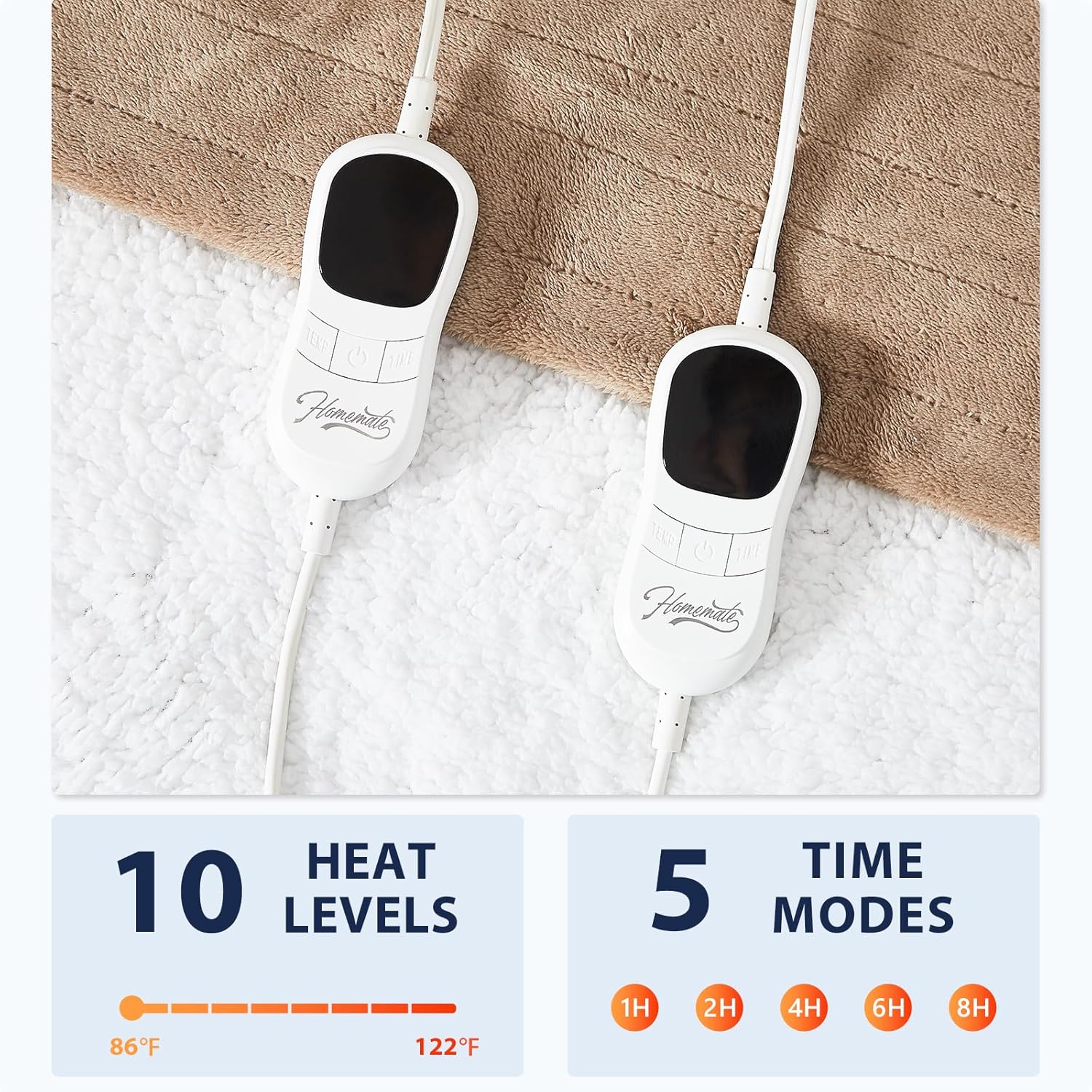 Homemate Heated Blanket Electric Throw - 50