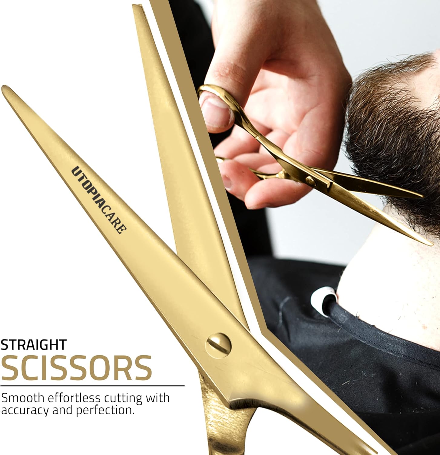 Utopia Care Hair Cutting and Hairdressing Scissors 6.5 Inch, Premium Stainless Steel shears with smooth Razor & Sharp Edge Blades, for Salons, Men & Women, Kids, Adults, & Pets - Silver