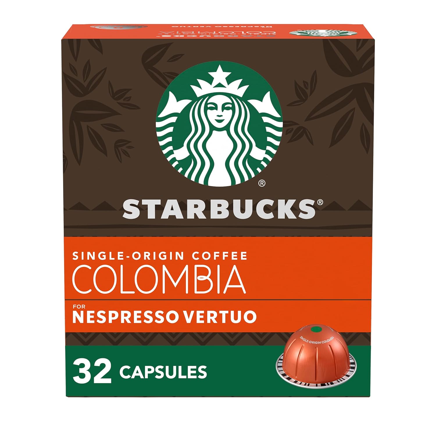 Starbucks by Nespresso Vertuo, Pike Place, Medium Roast Coffee 32-count Coffee Pods, Brews 7.8 oz.