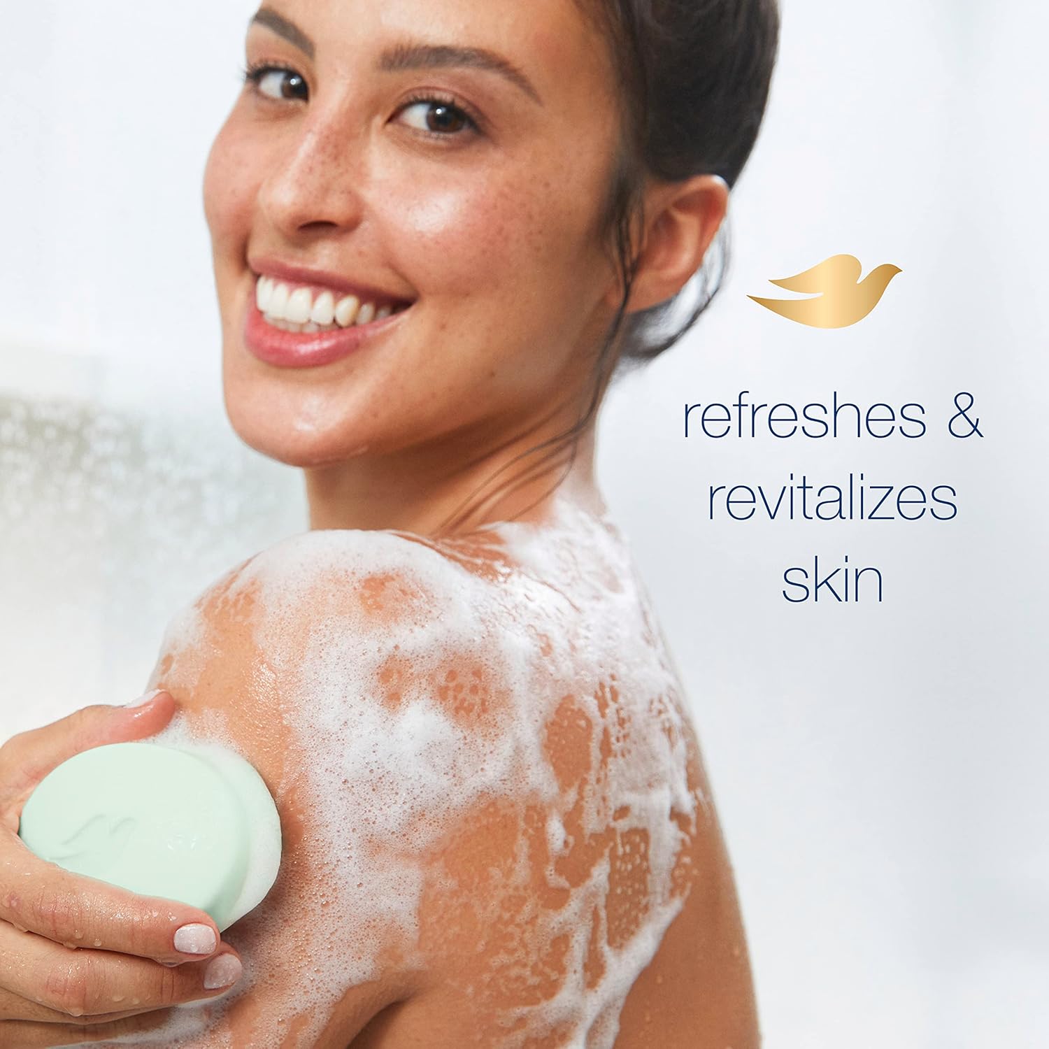 Dove Skin Care Beauty Bar For Softer Skin Cucumber and Green Tea More Moisturizing Than Bar Soap 3.75 oz, 14 Bars