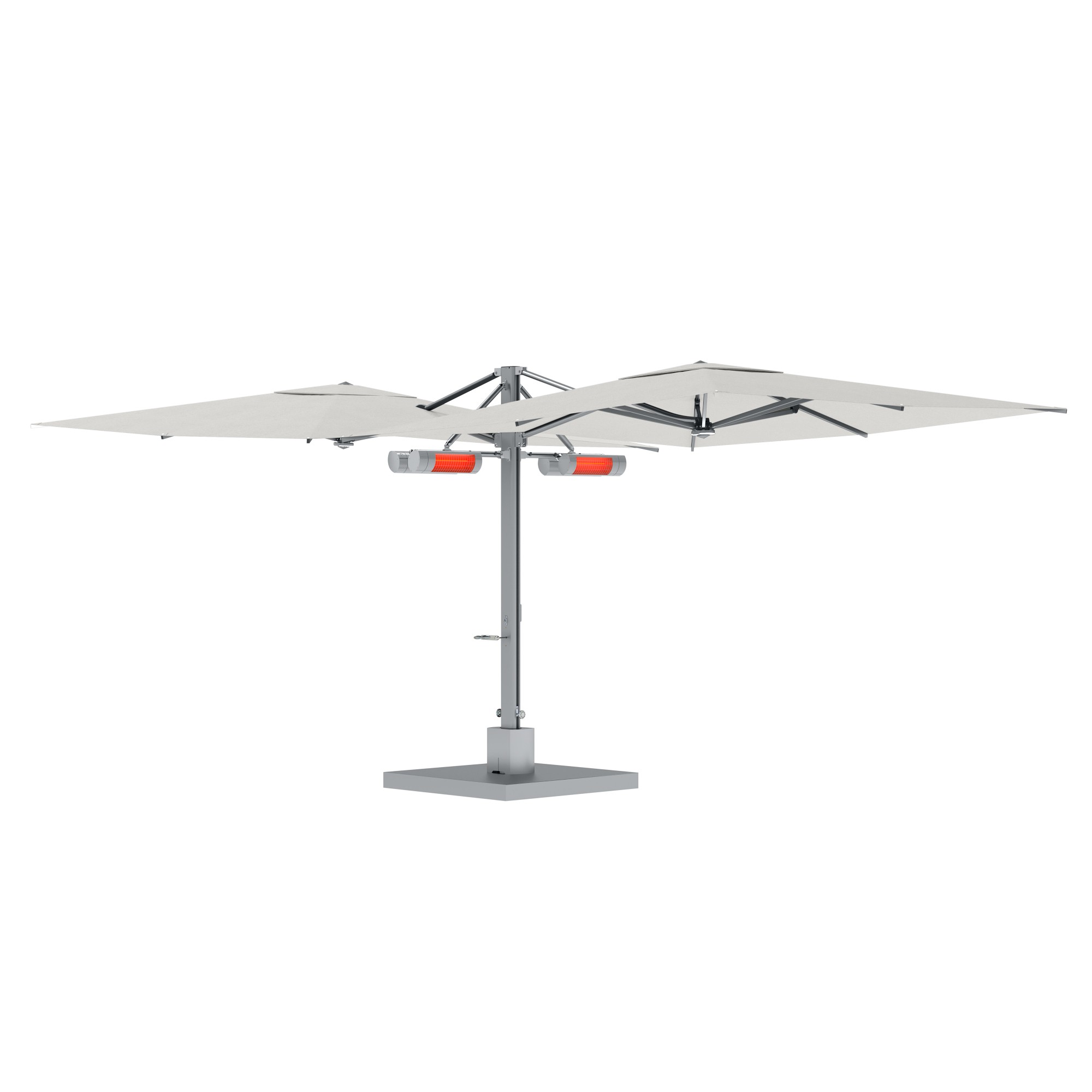 10' Sqaure Performance Dual Cantilever Umbrella