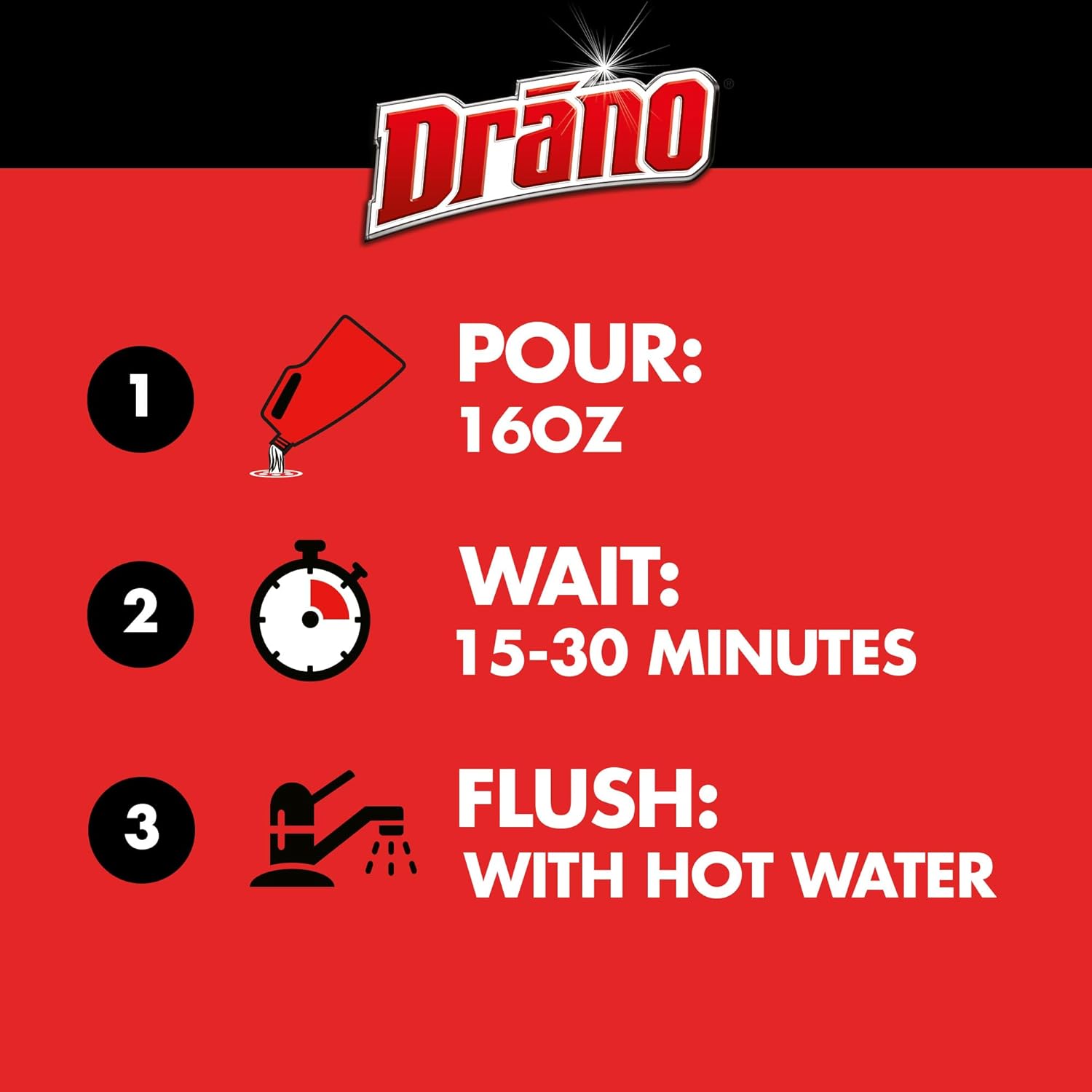 Drano Max Gel Drain Clog Remover and Cleaner for Shower or Sink Drains, Unclogs and Removes Hair, Soap Scum and Blockages, 80 Oz