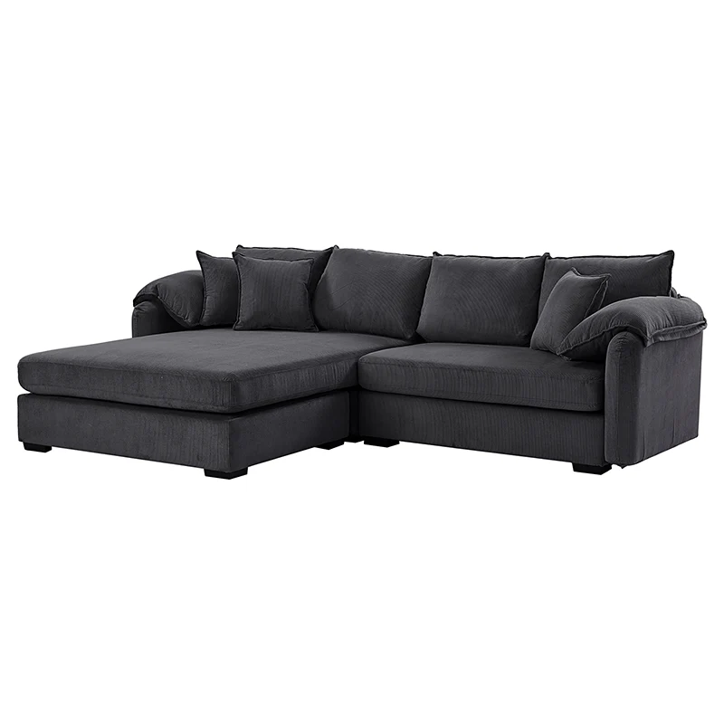 Aladino 2-Piece Upholstered Reversible Sectional Sofa with Storage