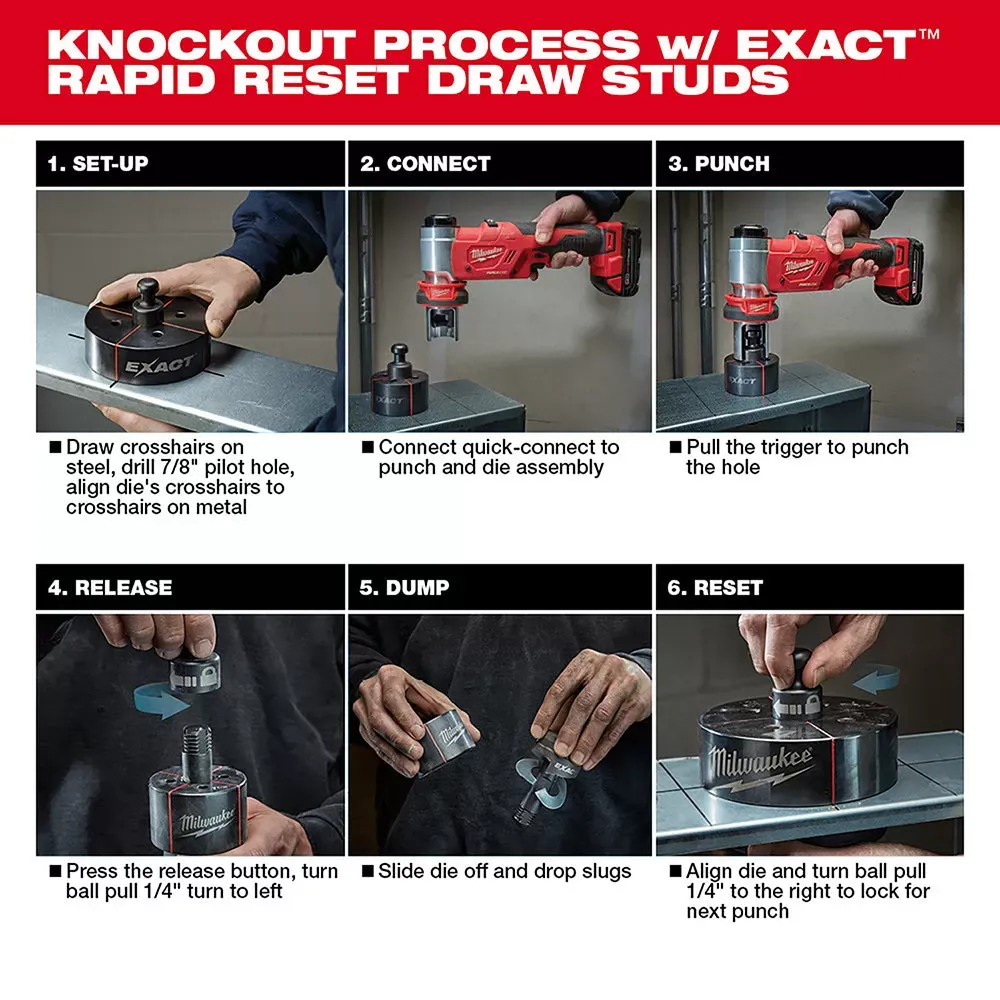 Milwaukee 2677-81 M18 18V FORCE LOGIC 6T Knockout Tool Kit - Recon