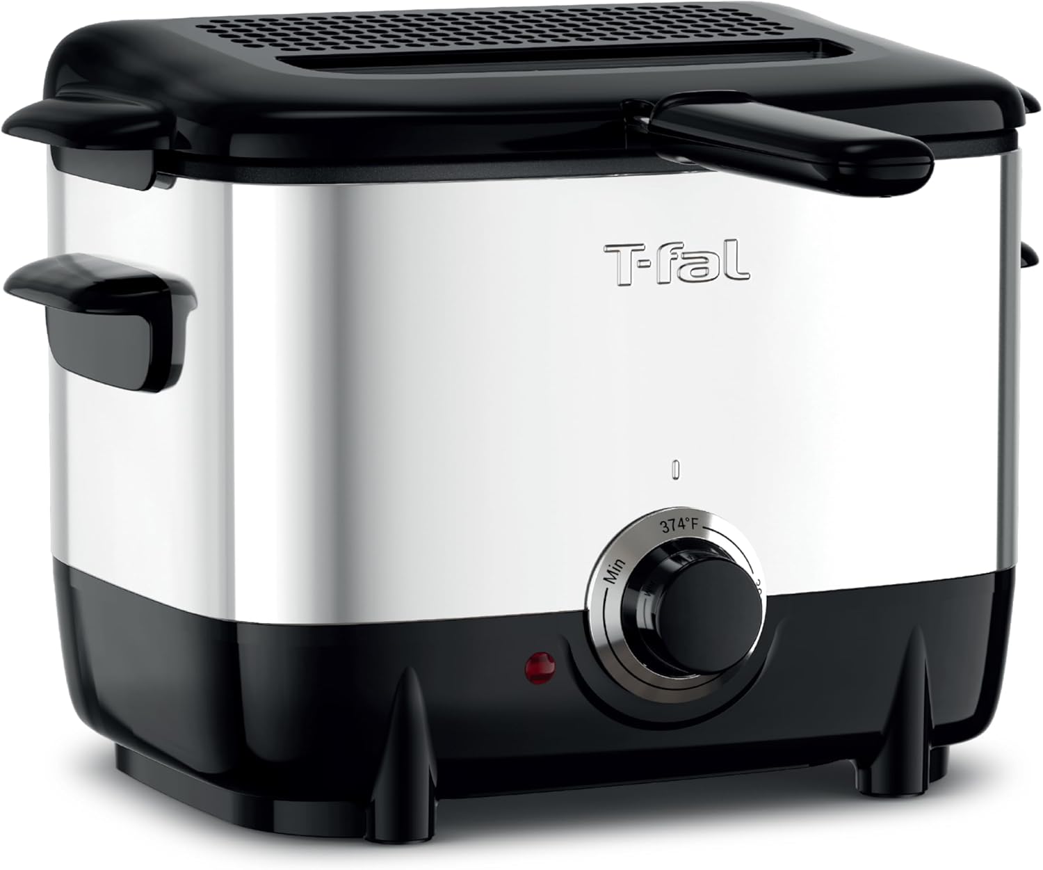 T-fal 3.5L Stainless Steel Deep Fryer with Basket, 1700W, Oil Filtration, Temp Control, Digital Timer, Dishwasher Safe Parts
