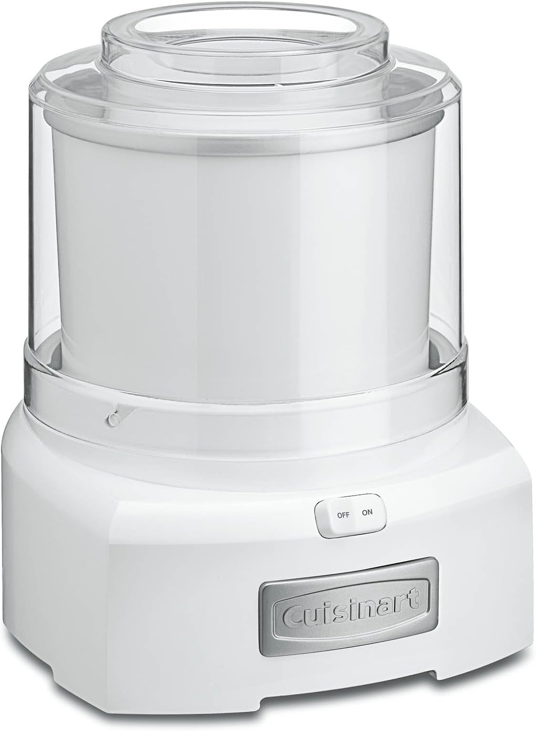 Cuisinart Ice Cream Maker Machine, 1.5 Quart Sorbet, Frozen Yogurt Maker, Double Insulated, White, ICE-21P1