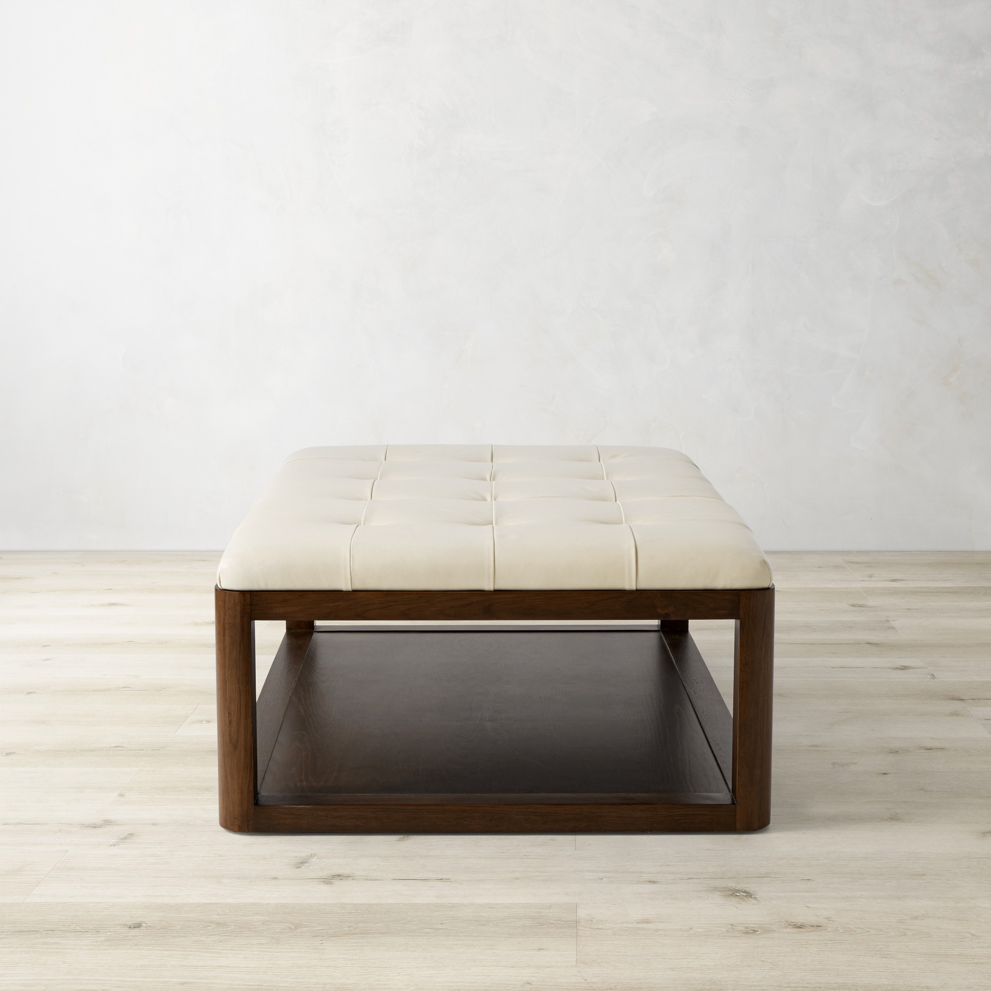 Porte Grid Tufted Rectangular Ottoman (48