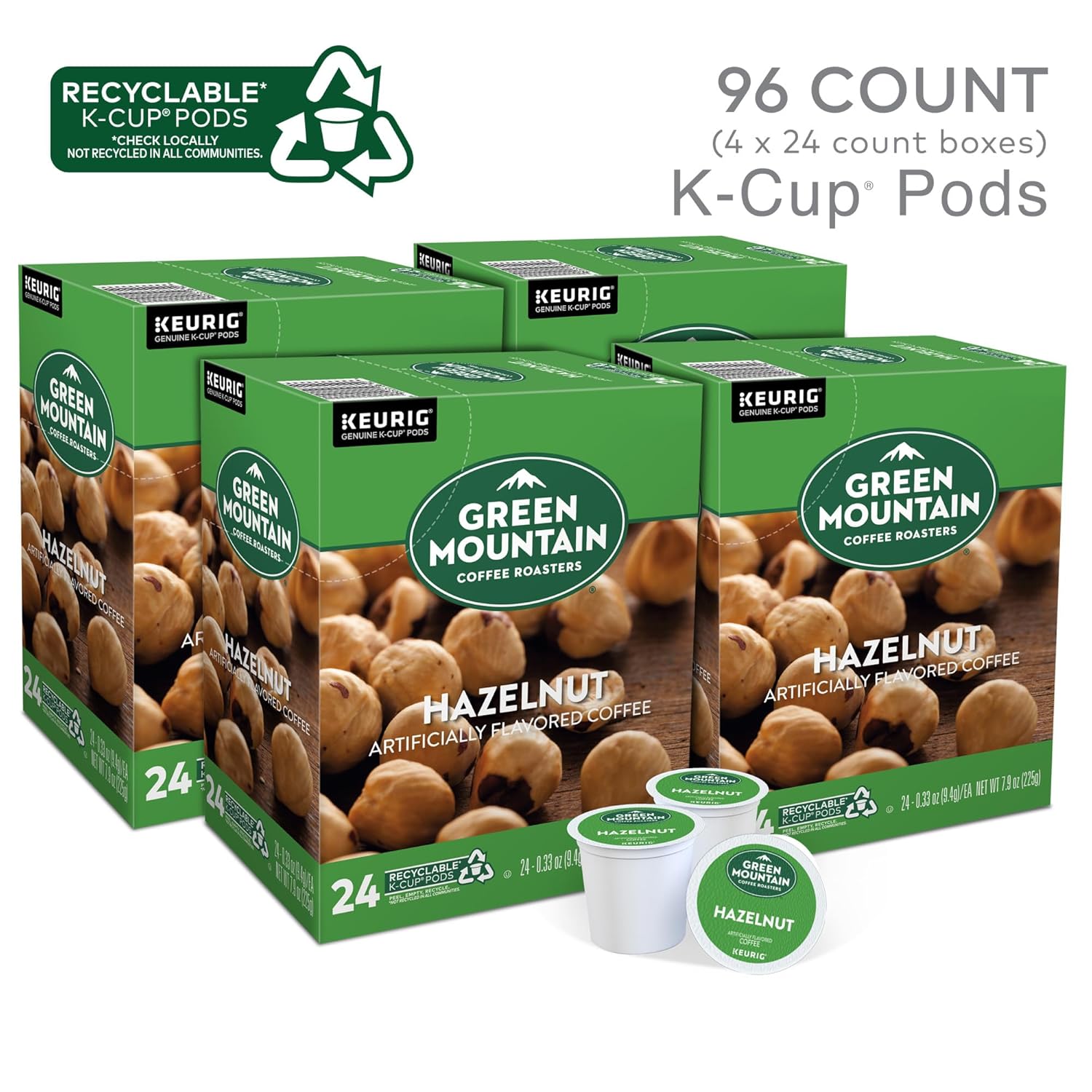 Green Mountain Coffee Roasters Caramel Vanilla Cream Keurig Single-Serve K-Cup pods, Light Roast Coffee, 72 Count (6 Packs of 12)