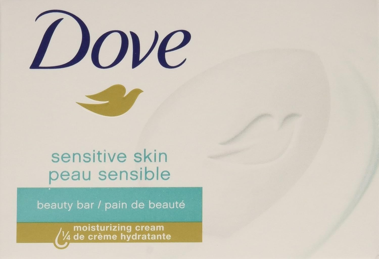 Dove Beauty Bar Soap Sensitive, 8 Bars for Sensitive Skin, Fragrance Free and Hypoallergenic 3.75 oz
