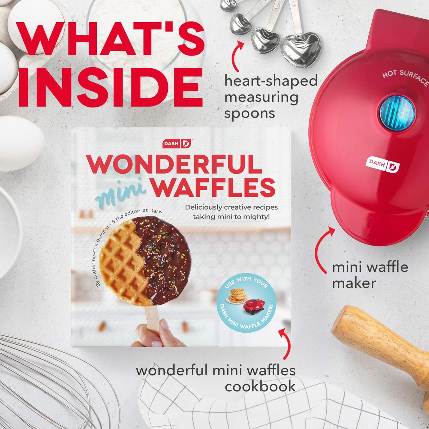 DASH Mini Waffle Maker - 4” Waffle Mold, Nonstick Waffle Iron with Quick Heat-Up, PTFE Nonstick Surface - Perfect Mini Waffle Maker for Kids and Families, Just Add Batter (Aqua)