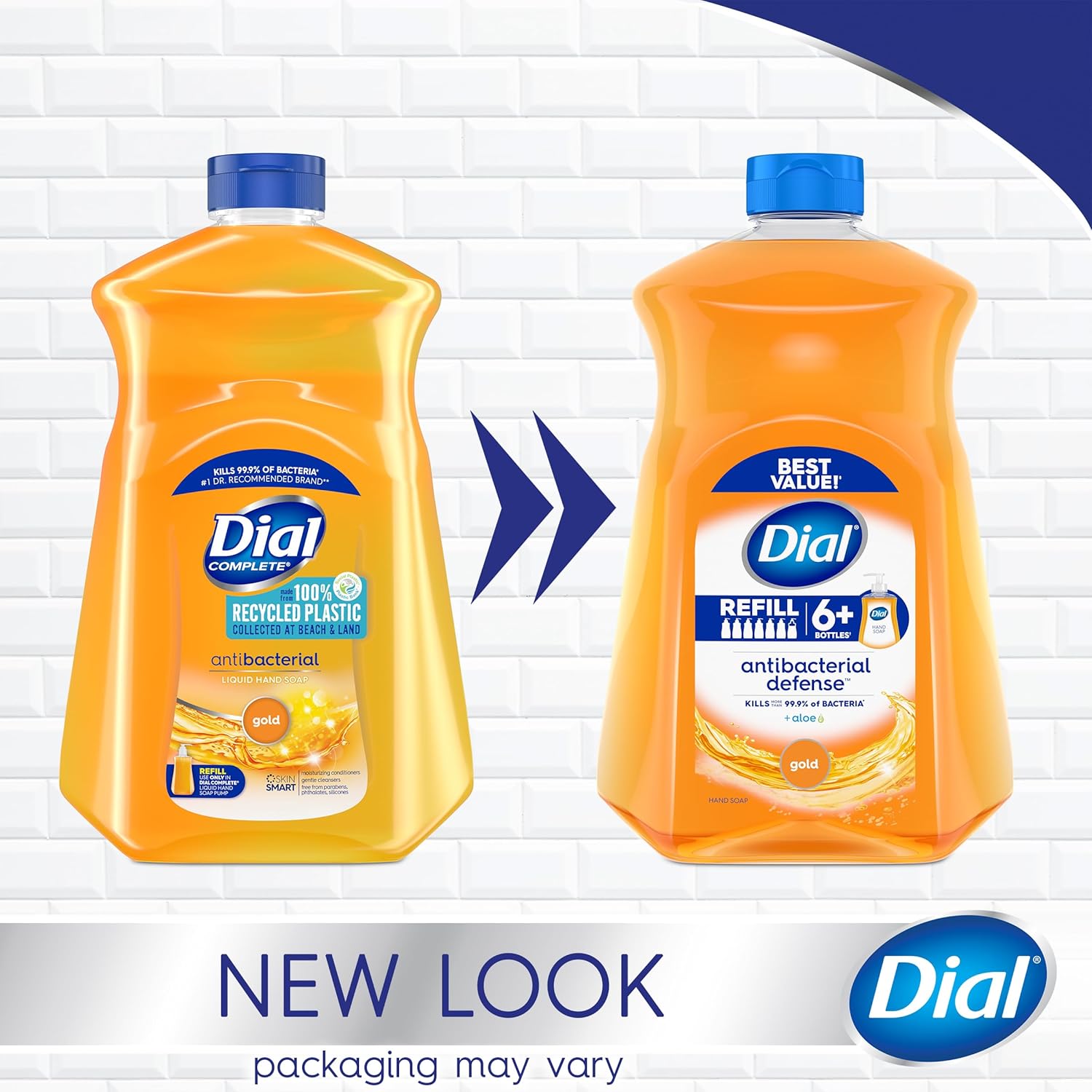 Dial Antibacterial Liquid Hand Soap Refill, Spring Water, 52 fl oz Pack of 3