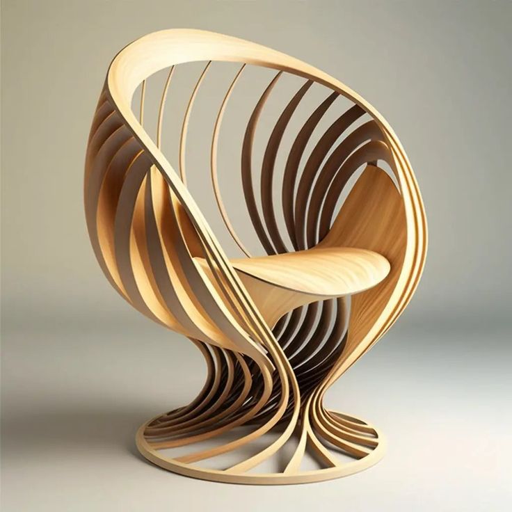 French Art Nouveau Sculptural Leaf Chair