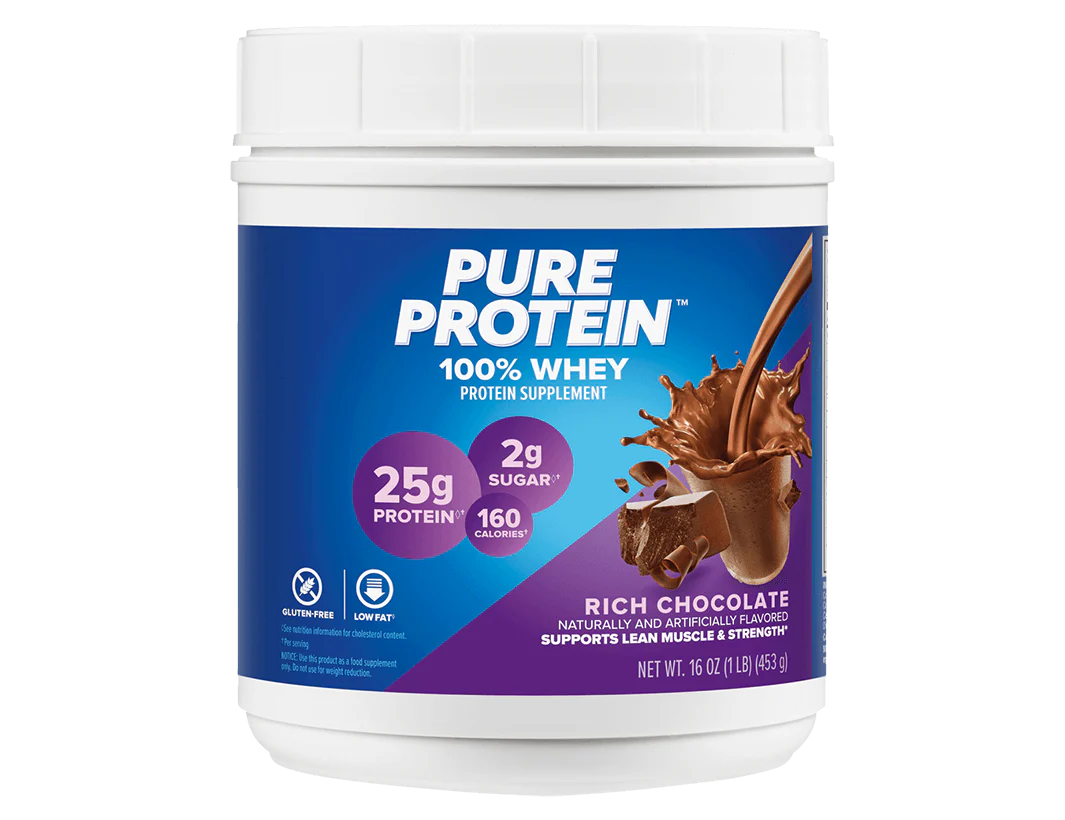 Rich Chocolate 100% Whey Protein Powder - (1 lb. Canister)
