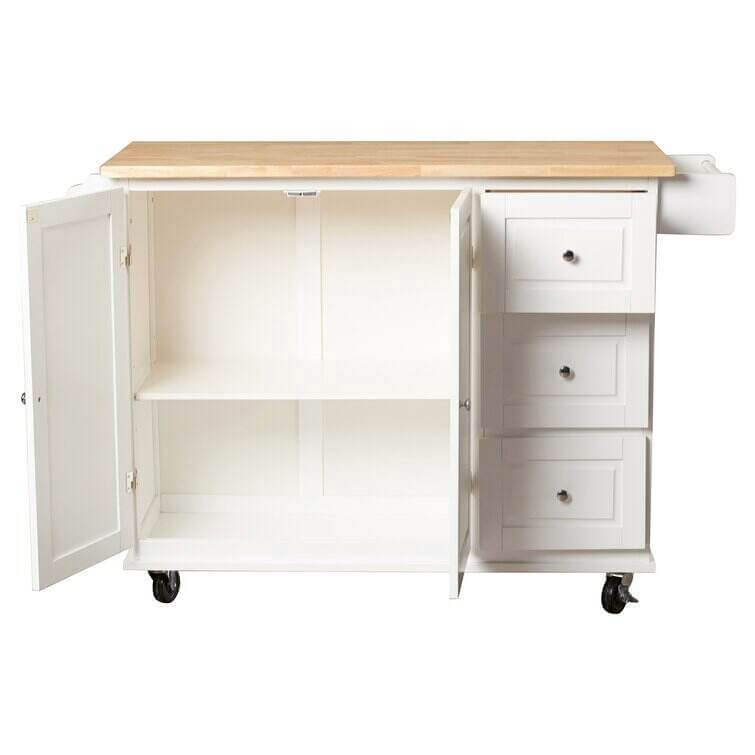 Wayfair® Hardy Solid Wood Kitchen Cart