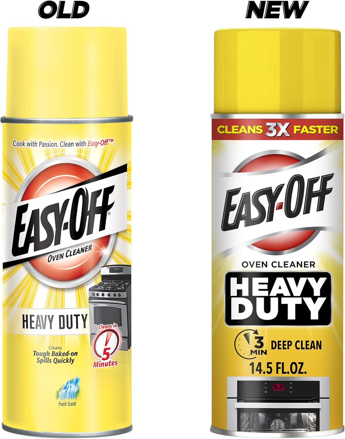 Easy Off Heavy Duty Oven Cleaner, Destroys Tough Burnt on Food and Grease, Lemon Scent, 14.5 oz Can