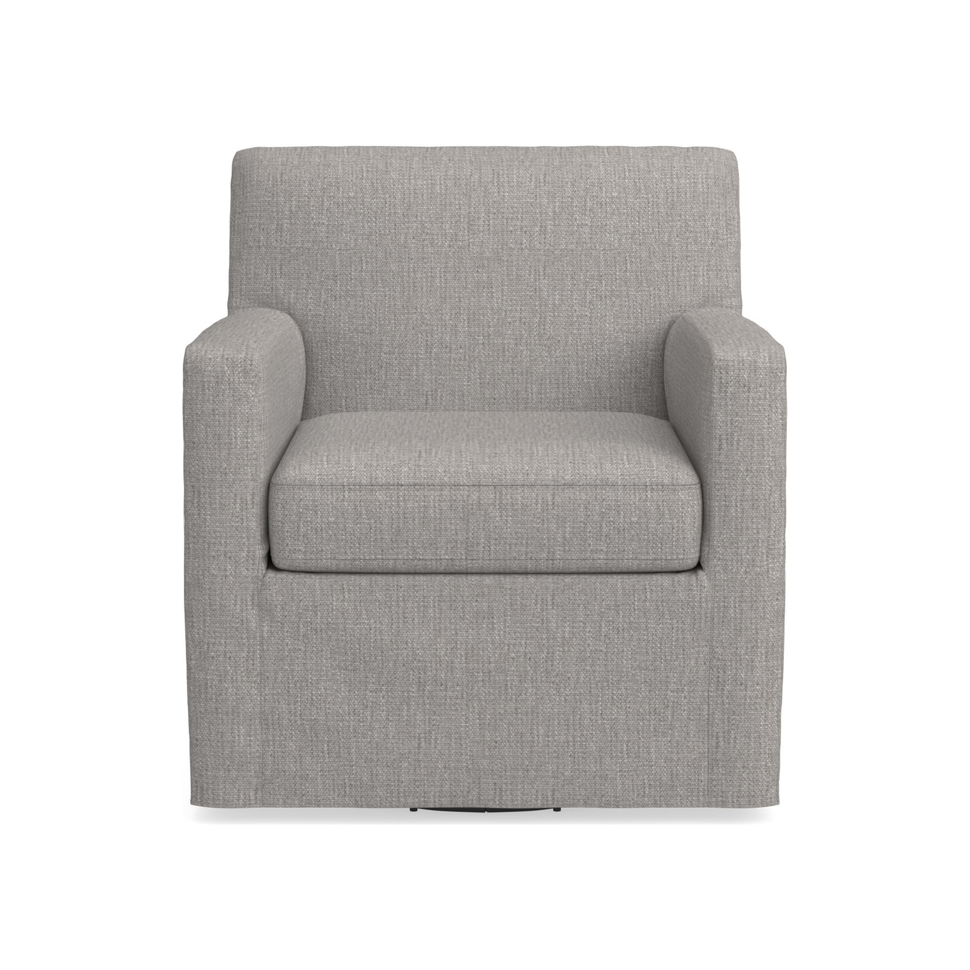 Brighton Slipcovered Swivel Armchair