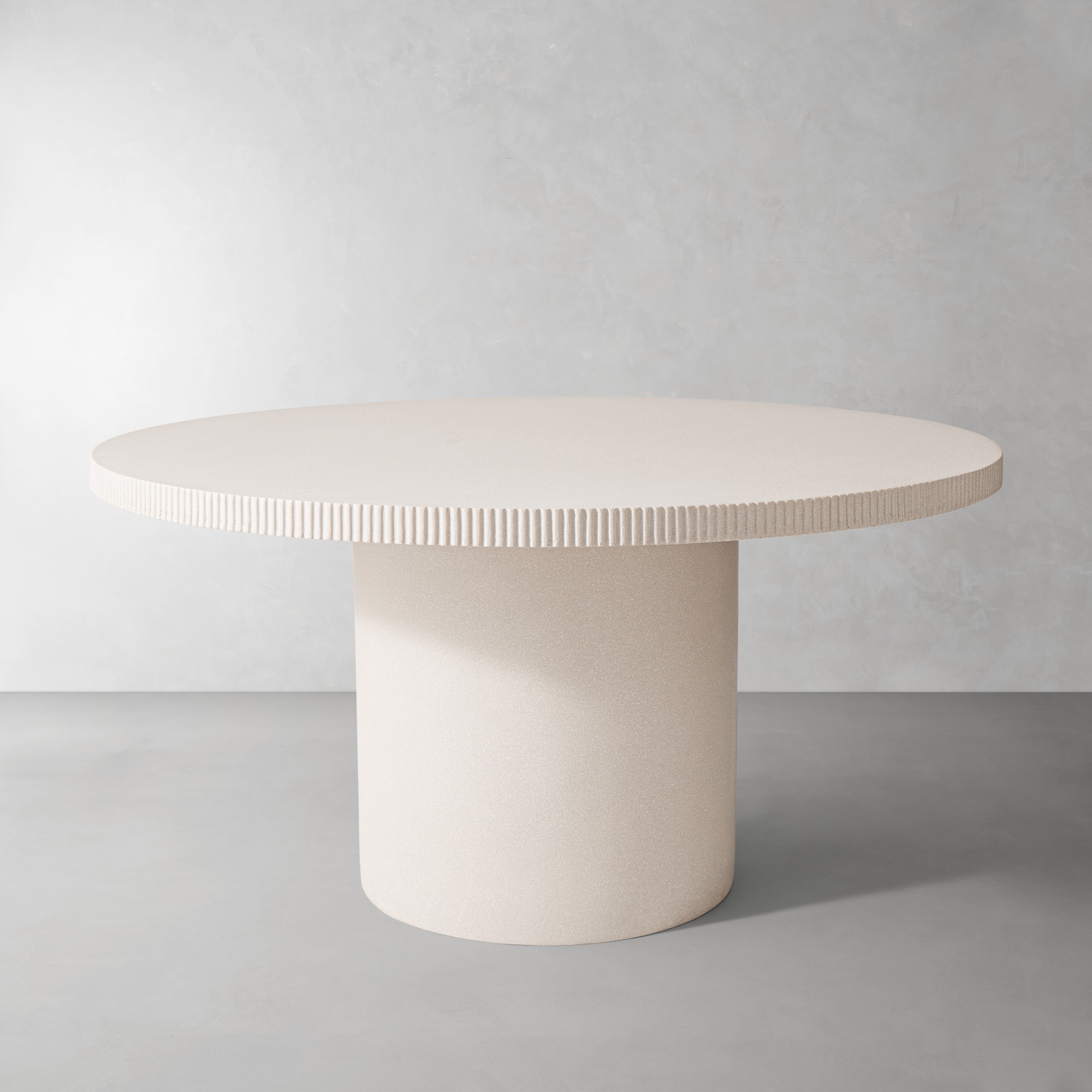 Hollis Round Fiberstone Outdoor Dining Table (59